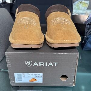Ariat Men's Tan and Brown Suede Loafers